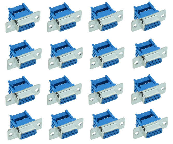EIE Idc Socket D-Sub 9W Metal Mount & with Metal Clip - 90P/TRAY