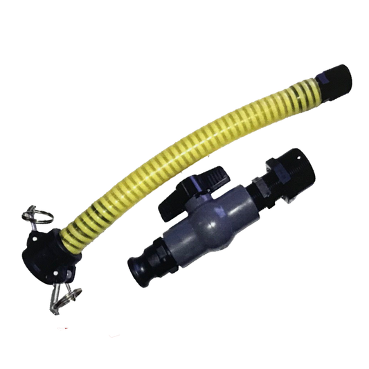 Pro Pumps tank pipe connection kit with suction hose ball valve camlock and fittings