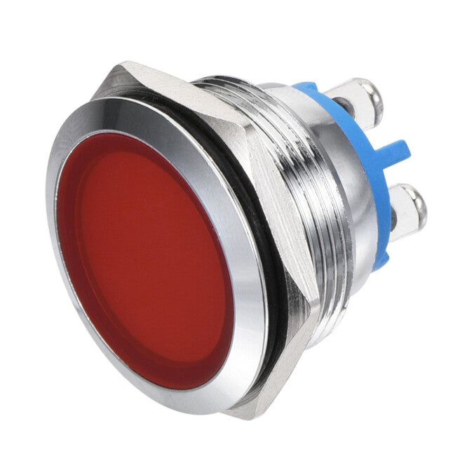 Daier IP67 Metal Red LED Indicator Pilot Light 16mm 15mA Panel Mount