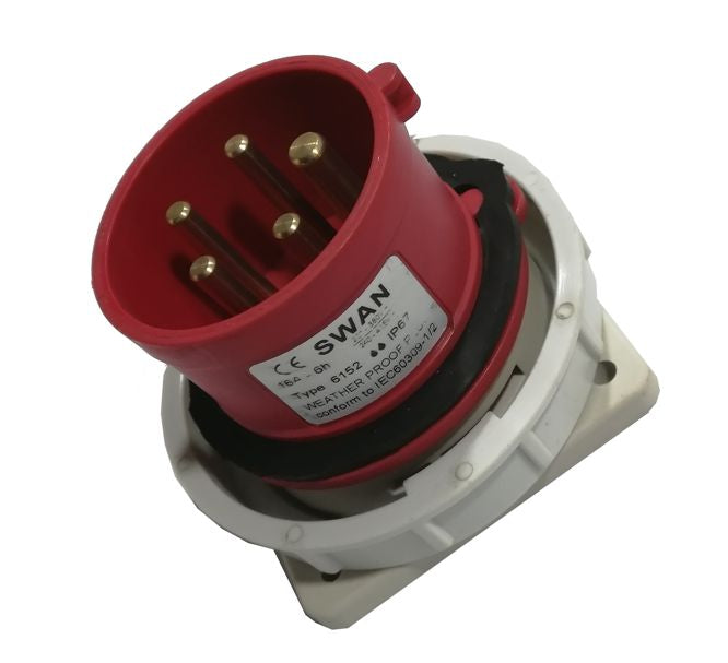 Swan Electric Plug Panel 16A-125A 3P N E 380V IP67