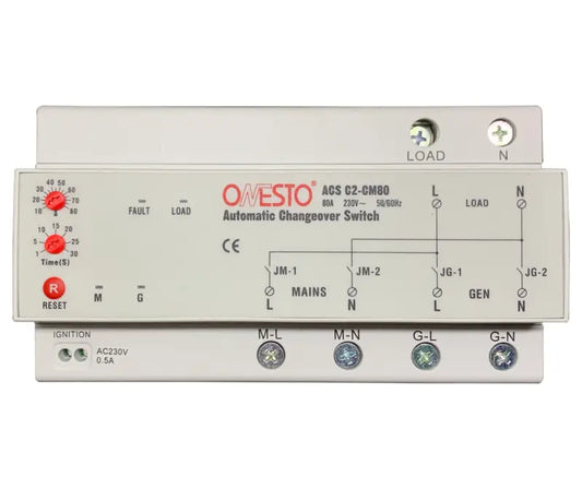 MCE ACS-C2CM80 automatic DIN rail change over switch 80A