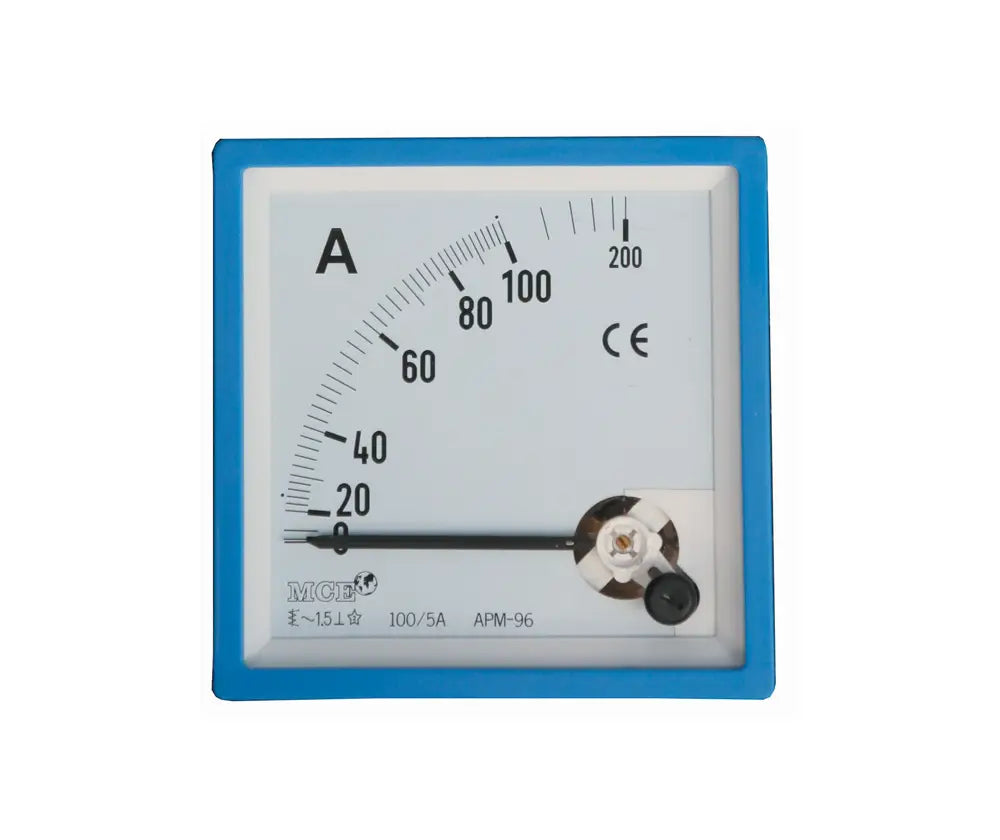 MCE CP72 72 x 72mm DC ammeter panel meter