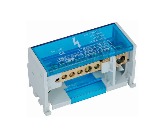 MCE FJ207 DIN rail distribution block