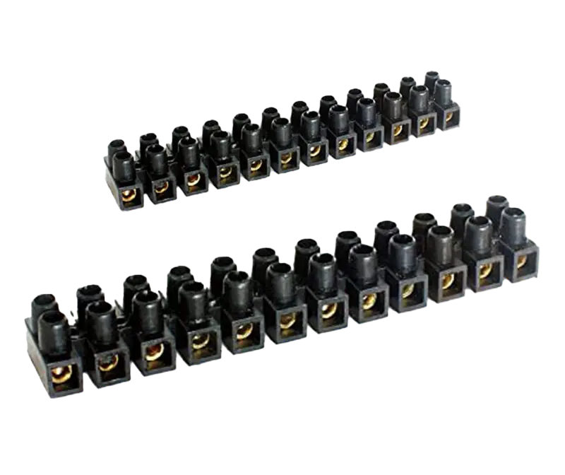 MCE black polypropylene terminal block strips