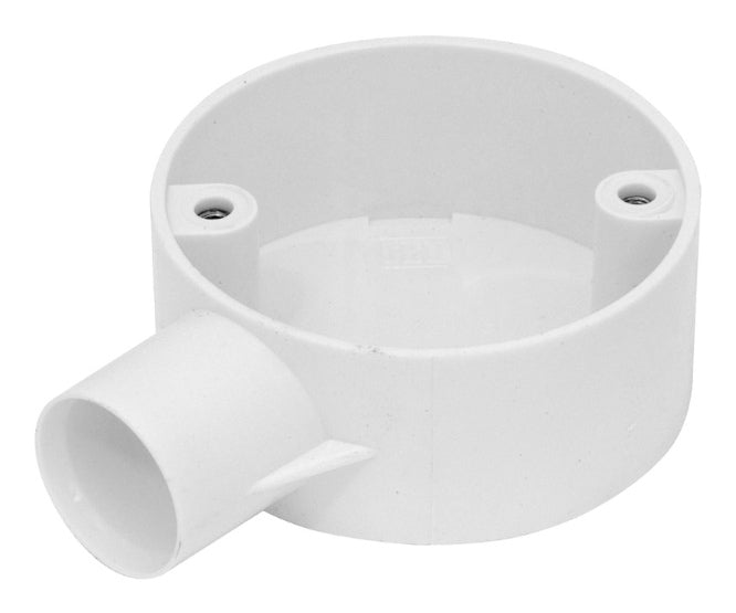 EIE 20mm Round PVC Conduit Box 1W Side Entry