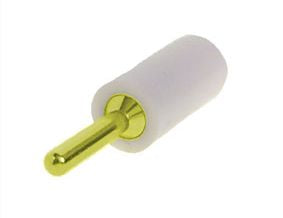 EIE 2mm Banana Plug White Round Gold Plated