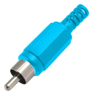 EIE Rca Plug Str Blue with Sleeve