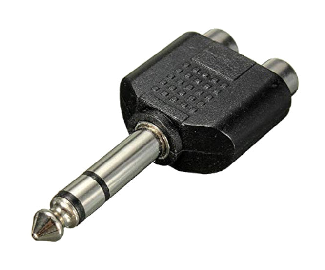 EIE Adapet 6.3mm Stereo Plug - 2XRCA Socket