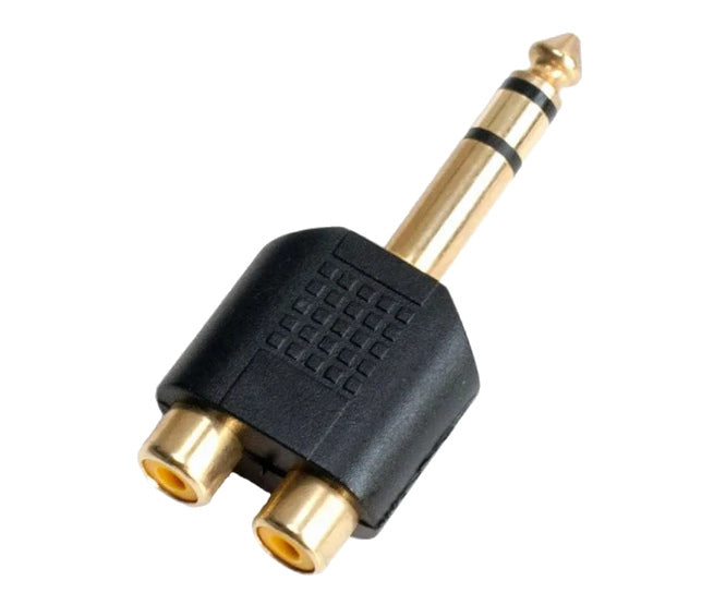 EIE Adapter 6.3mm Plug Stereo - 2XRCA Socket