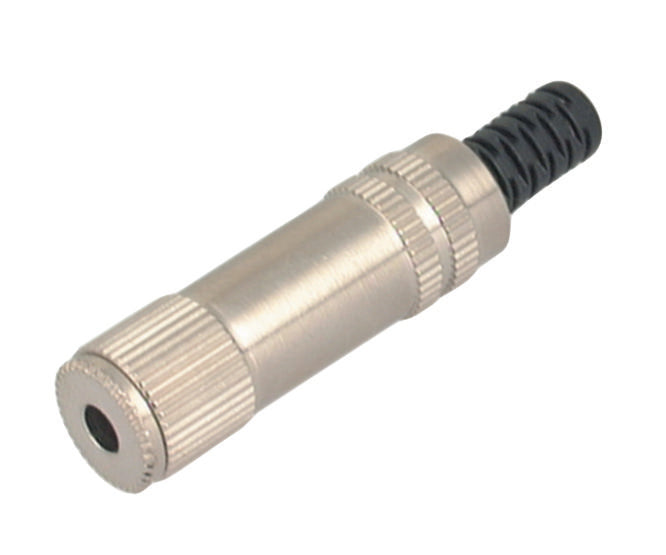 EIE Mono Socket / Jack 3.5mm in-Line Slv Metal