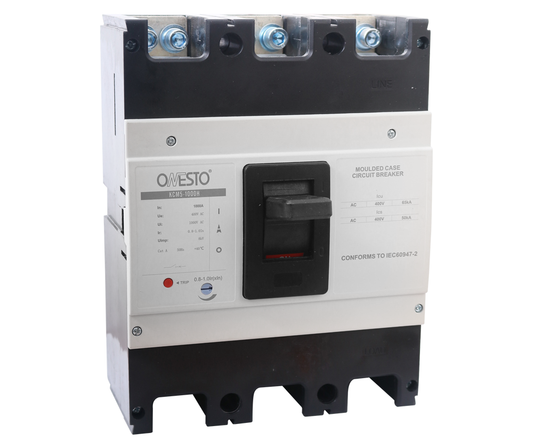 MCCB 1000H Frame, 800A-1000A Adjustable Thermal, 65kA - 3 Pole & 4 Pole Onesto KCM5