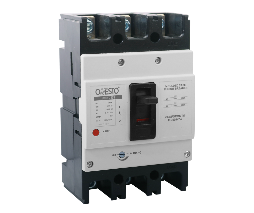 MCCB 250H Frame Electronic Trip, 100A-250A, 35kA - 3 Pole | Onesto KCM5
