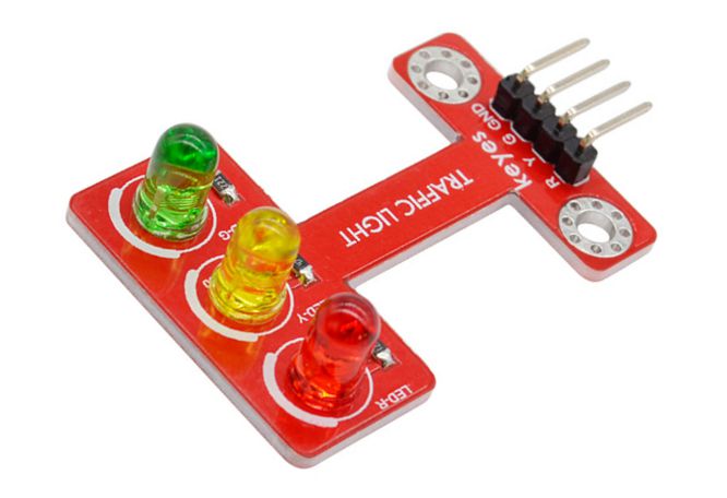 Keyestudio Traffic Signal Ryg 5mm LED 5V 45x28x11mm