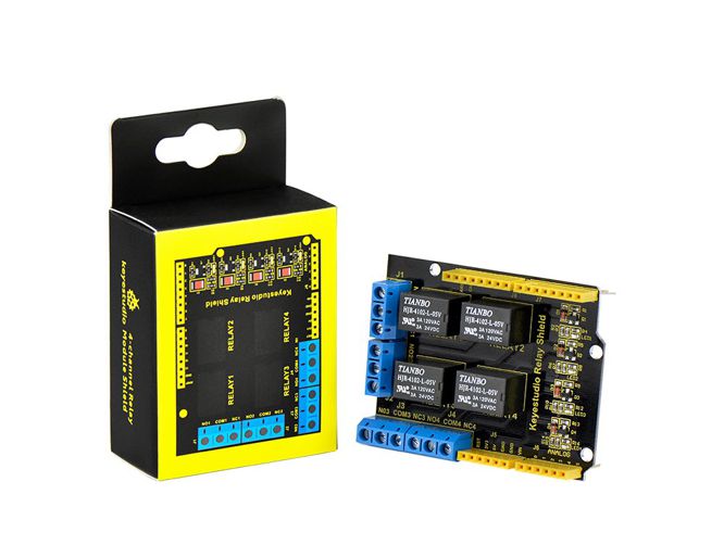 Keyestudio 4-CH Relay 5V Coil, Shield
