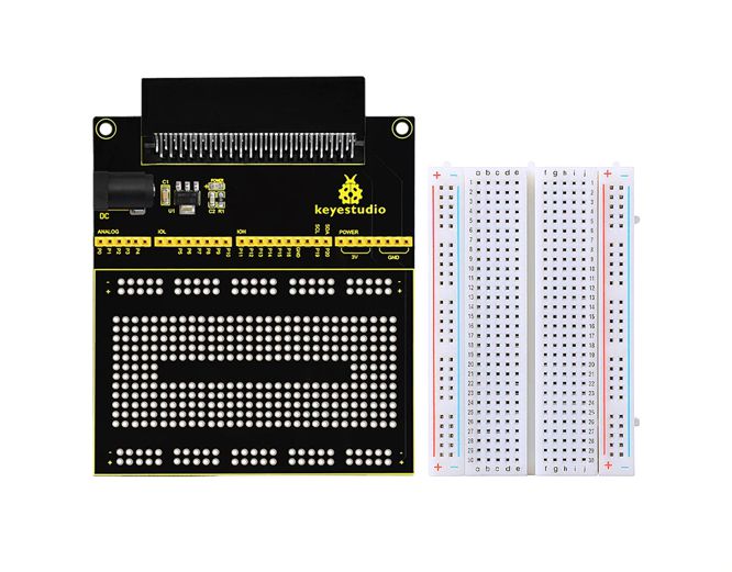 Keyestudio Prototyping Breakout Board V2 + Breadboard