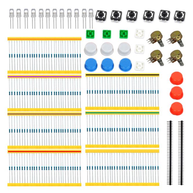 Keyestudio Resistors, Switch and Potentiometer Assortment