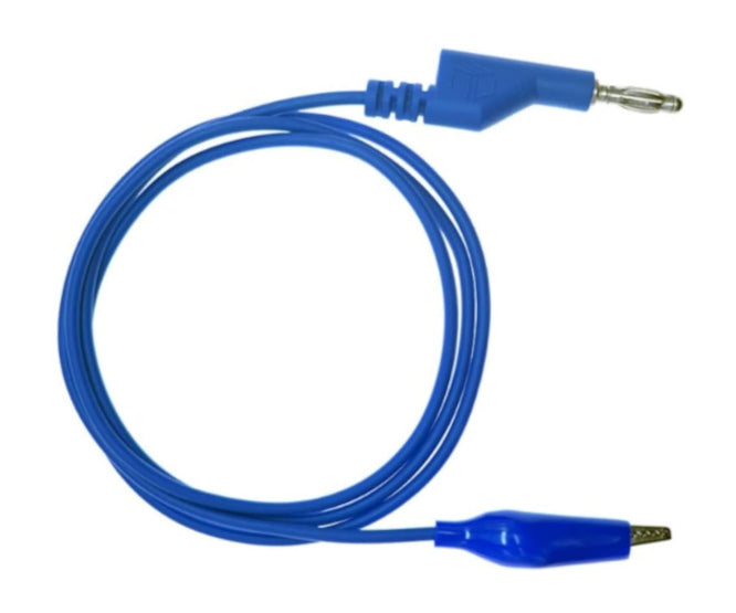 EIE Banana Plug - Croc Lead Blue L=920mm