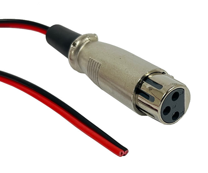 EIE Lead Xlr 3 Way Socket Open End 2m
