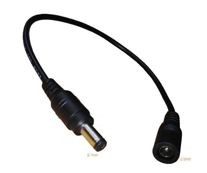 EIE Extension Lead DC Socket 2.1 to DC Plug 2.5mm
