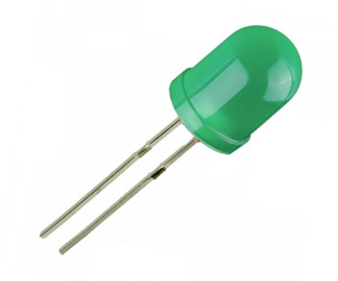 EIE LED 10mm Super Bright Diffused Green Round 700MCD 80DEG