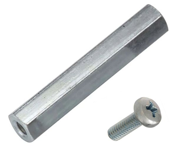 EIE Nickel Plated Brass Spacer Fem-Fem M3x20m + M3x5mm Screw - Set