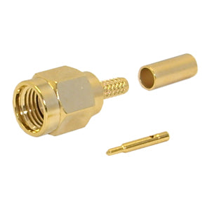 EIE Sma-Plug Crimp RG174U, Gold