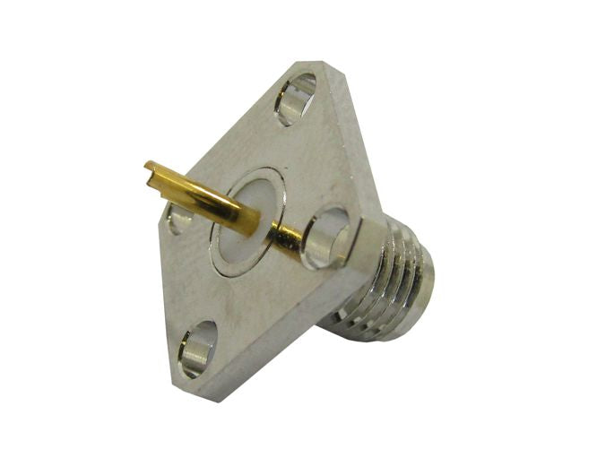 EIE Sma-Socket Panel Mount Sq 4 Hole Flush
