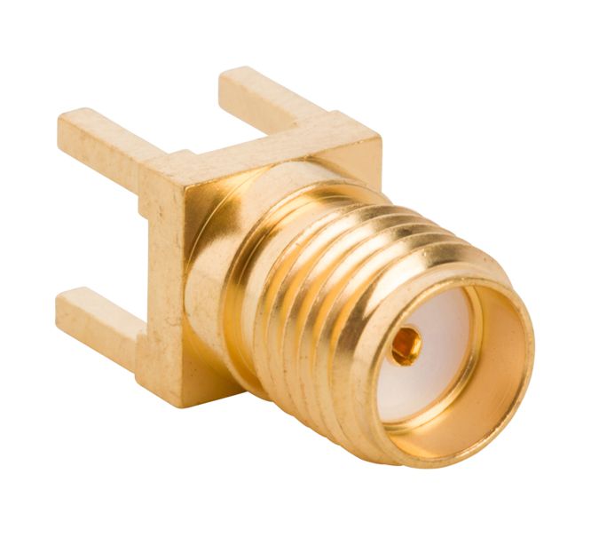 EIE Sma-Socket PCB Mount Str 4-CNR, Gold Pin