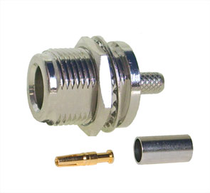EIE N-Socket Crimp Bulkhead 5mm RG58