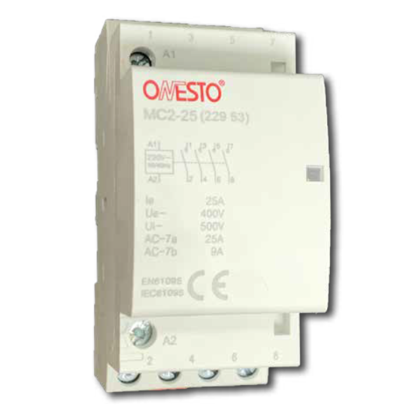 MC2 modular contactor 16A 20A 25A 3 pole 4 pole 230V DIN rail electrical contactor for DB board installation