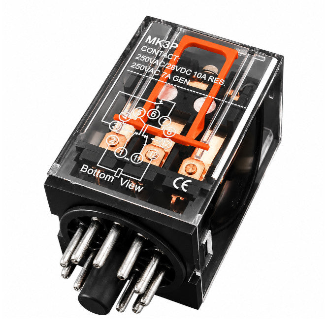 Swan Electric 11Pin Round Plug in Relay 3PDT 10A 12VDC-230VAC