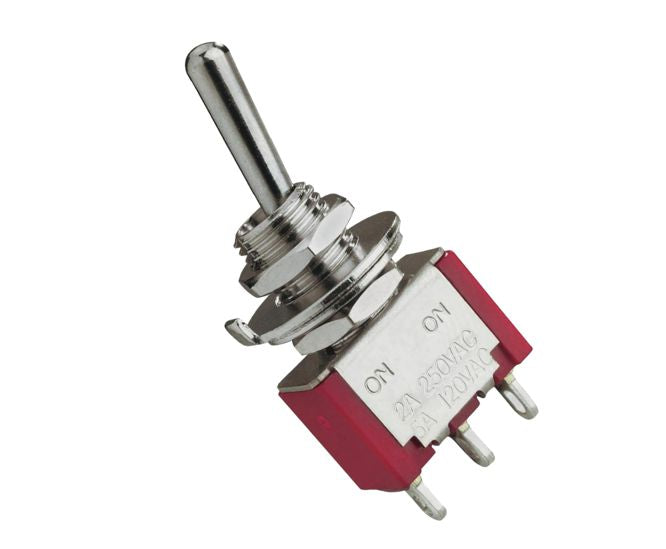 Daier Mini Toggle Switch SPDT on-on 3A Panel Mount & Solder - Single Piece