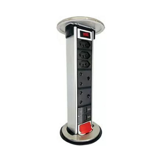 Pop-Up Plug Socket Unit | Onesto Stainless Steel Desktop Socket