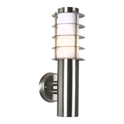 Eurolux Stainless Steel Grid Outdoor Wall Light Up Facing – Satin Chrome