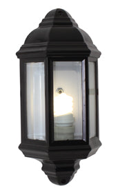 Eurolux Lantern 3 Panel Half Wall Outdoor Light – Black