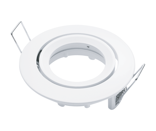 O-lite Round Downlight Fitting, Retractable, Cast Iron White 901/902