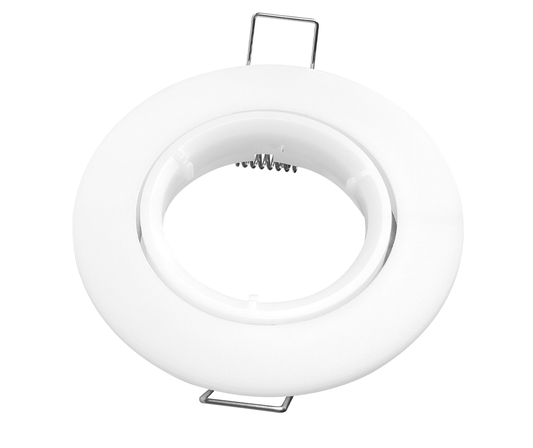 O-lite Round Adjustable Downlight Fitting, Plastic White 912