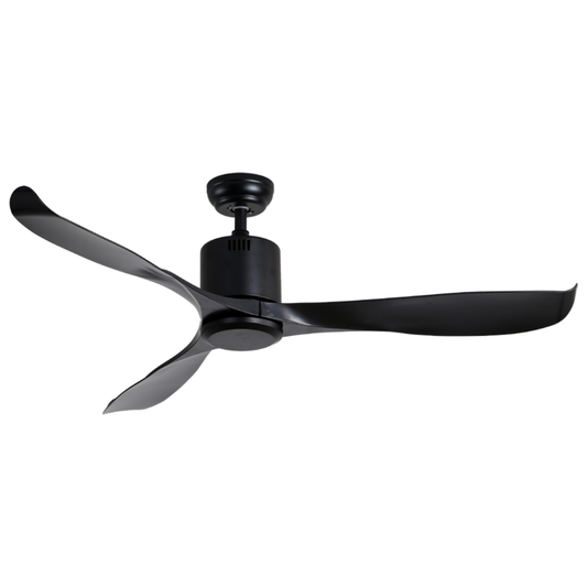 O-lite Ariosa DC 3 Blade Ceiling Fan 1420mm, Black, No Light, 230V