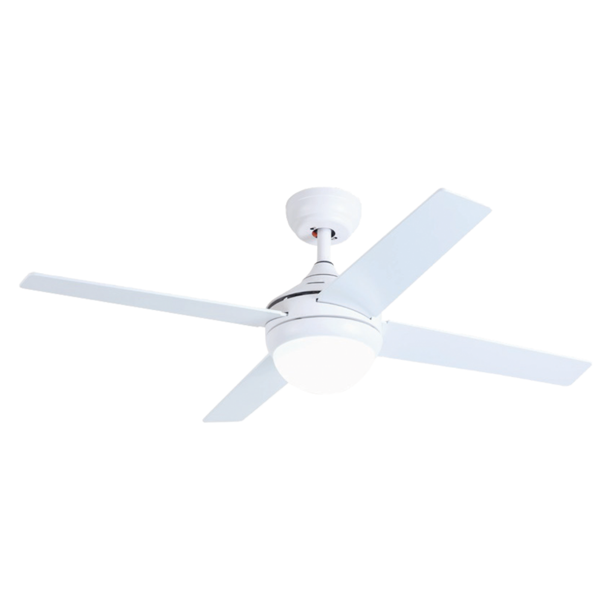 O-lite Spirado 4 Blade Ceiling Fan with 18W LED Light 1200mm, White, 230V