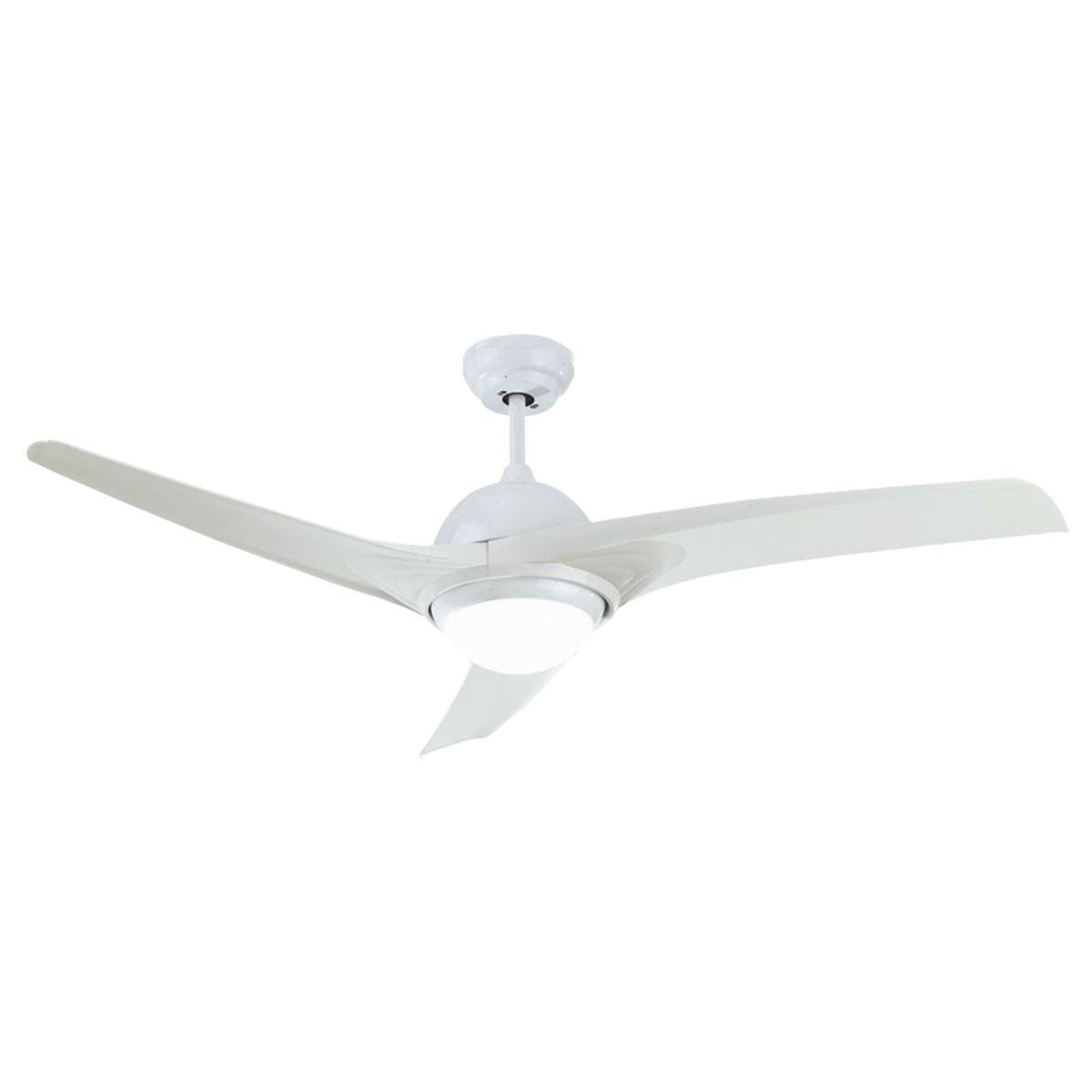 O-lite Miran 3 Blade Ceiling Fan with 18W LED Light 1320mm, White, 230V