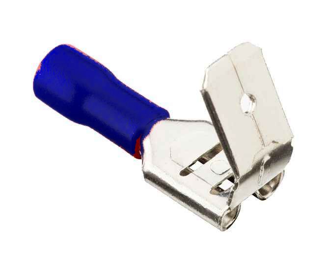 Guosai Piggyback Pre-Insu Terminals 6.35mm Blue