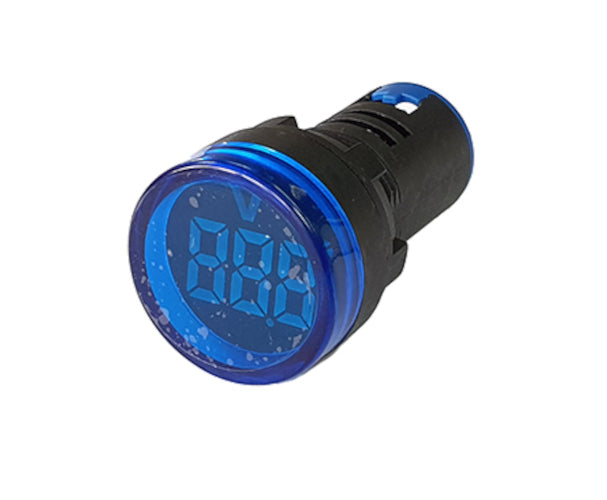 Swan Electric Voltmeter Pilot Light Round Blue Reads From 5 to 60VDC