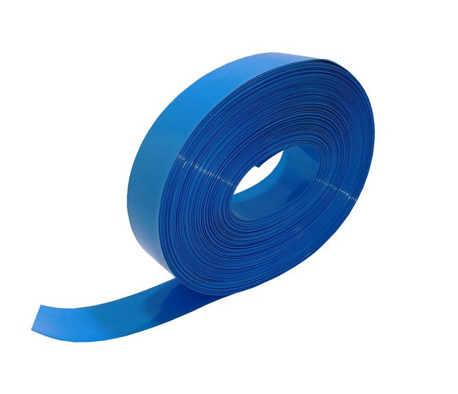 EIE PVC Sleeving Heatshrink 30mm Blue FLAT=51 - Single Piece