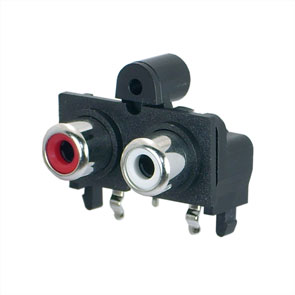 EIE Rca Socket Set Right-Angle Panel-Mount