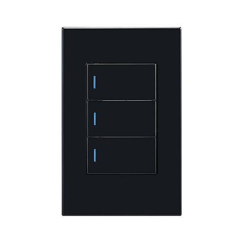 Eurolux Horizon Modern 3 Lever 1 Way Switch in Black