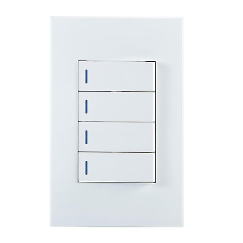 Eurolux Horizon Modern 4 Lever 1 Way Switch in White