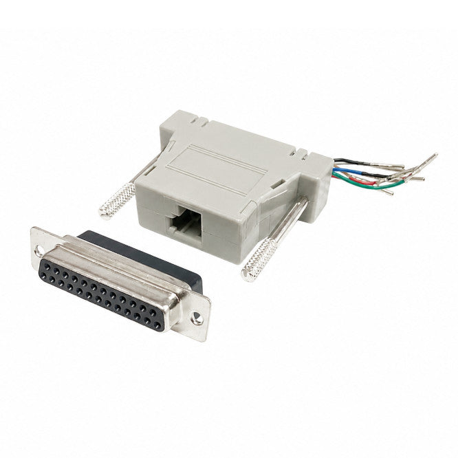 CS Offset RJ11 / RJ12 Socket to D-Sub 25W Socket