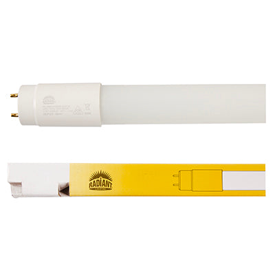 Radiant T8 Glass LED Tube Retrofit With Fuse – 5FT 24W, 6500K Daylight