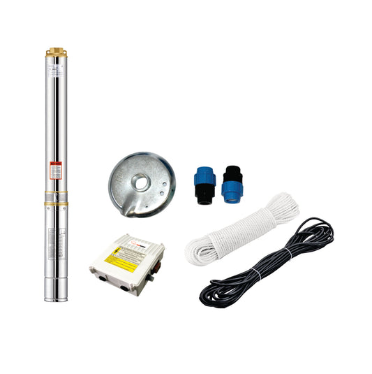 Pro Pumps borehole pump combo with pump motor control box and cable kit