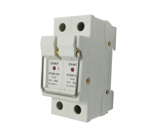 Chint DIN Rail Dual Fuse Holder 2P 10x38 with Indicator